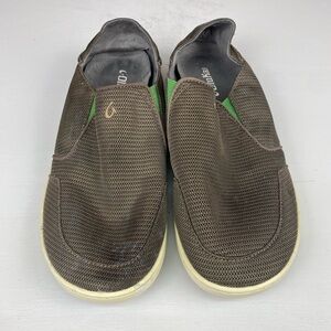 Olukai Nohea Mesh Men's Brown Slip-On Shoes Size 10